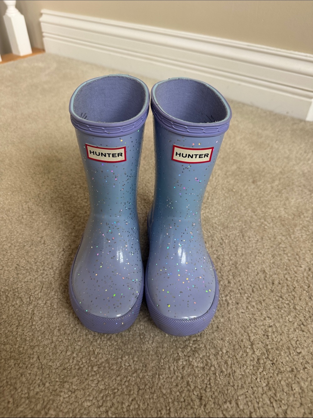 Hunter Purple Glitter Rain Boots